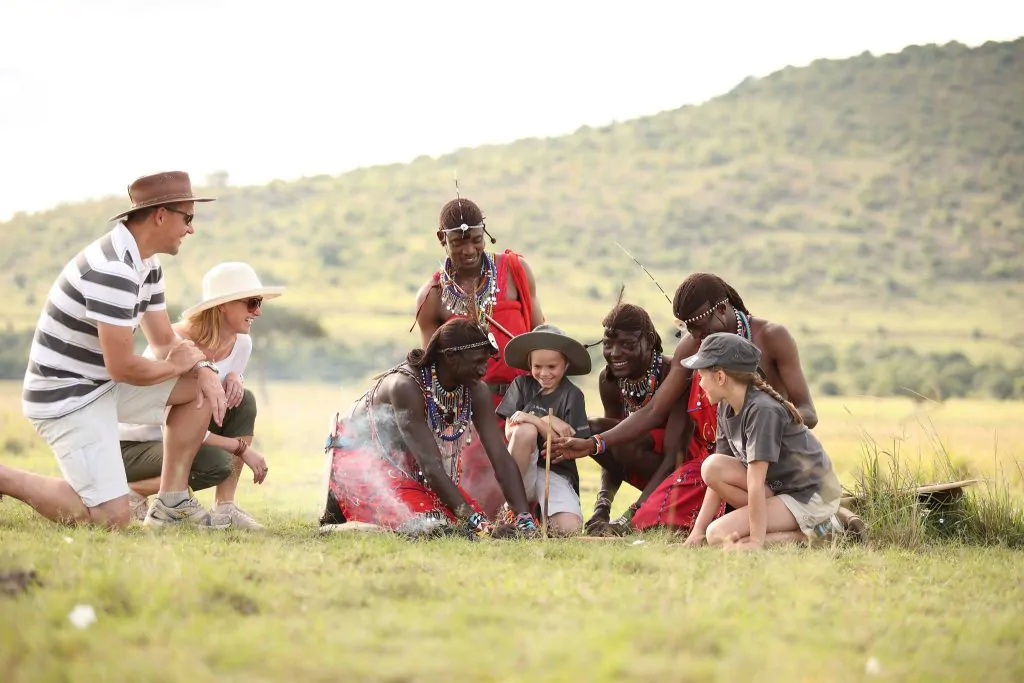 Family on Serengeti Safari