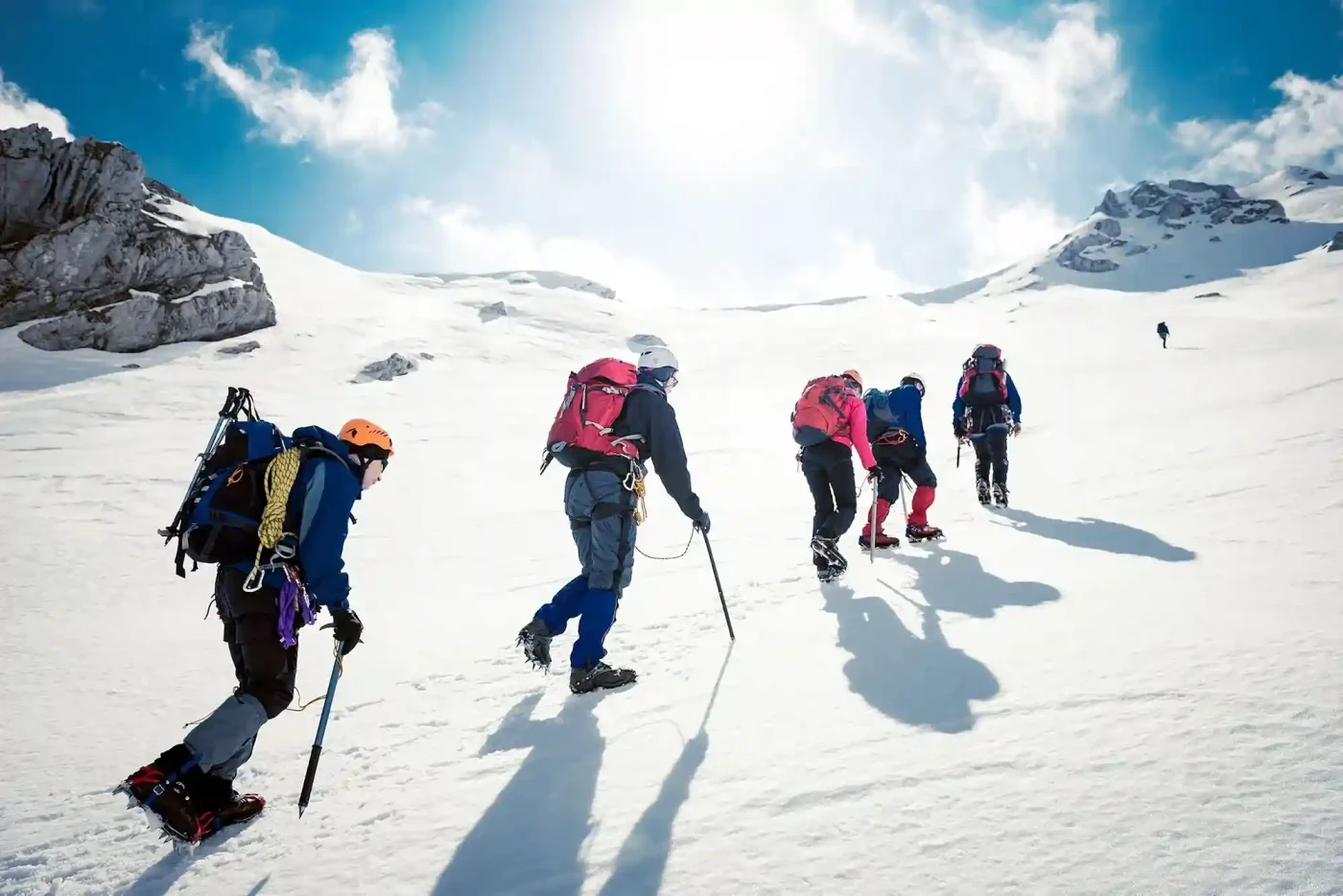 Climbers on Mount Kilimanjaro, showcasing safety and preparation for a successful summit