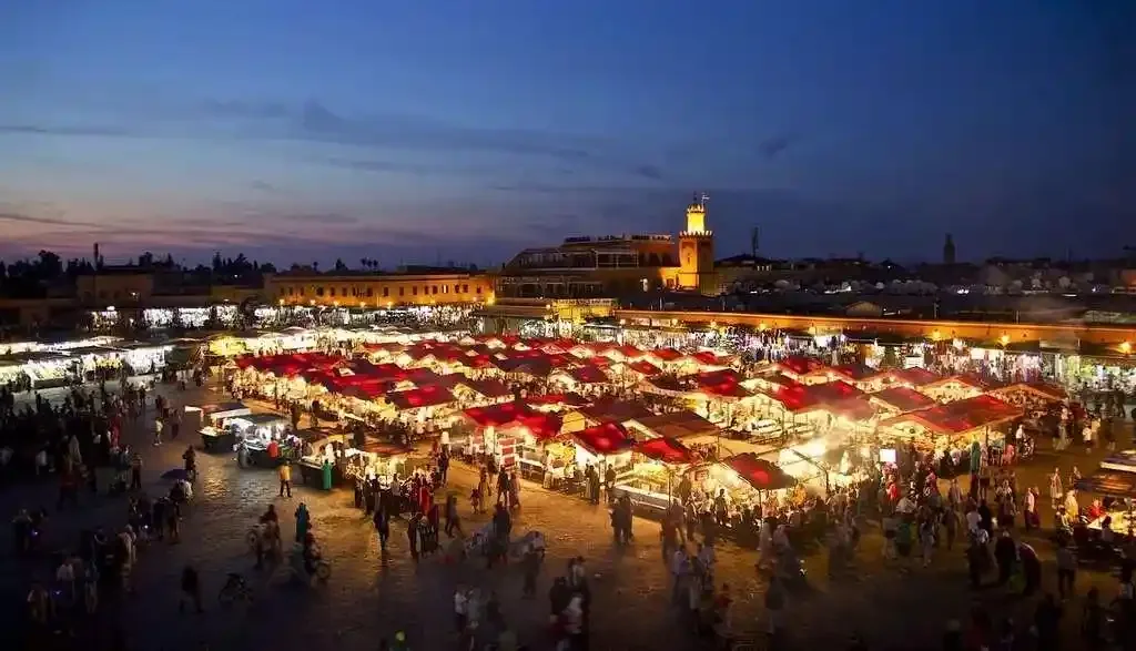 Jemaa el-Fnaa square in Marrakech, Morocco safe destination