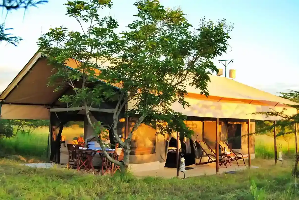 Camp mobile de Ngorongoro dans la région de Ndutu